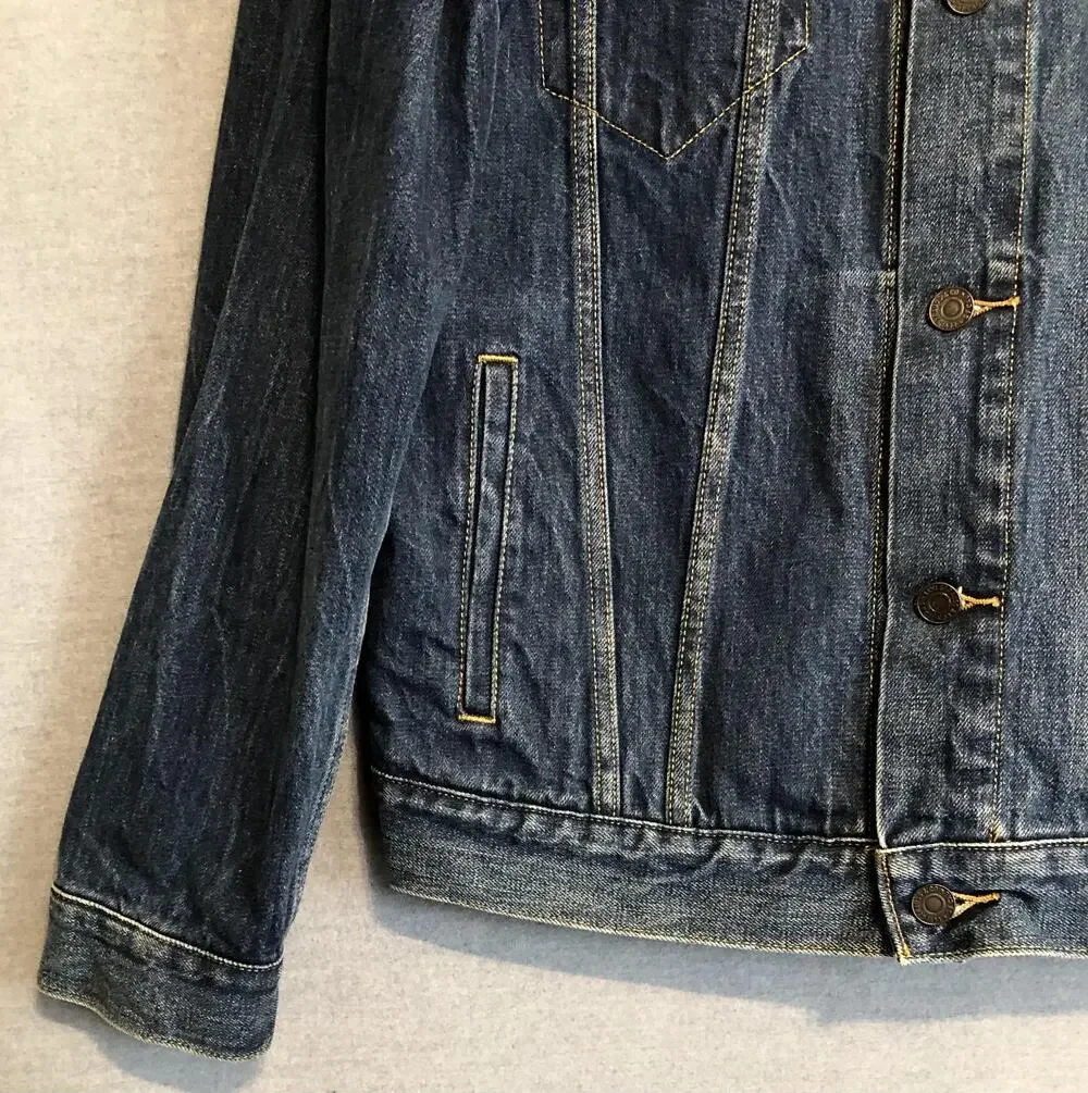 Levis Detroit Tigers Denim Trucker Jacket Mens Large L Blue MLB Baseball Jean